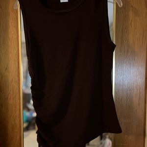 Suzy Shier Sleeveless Tie Blouse